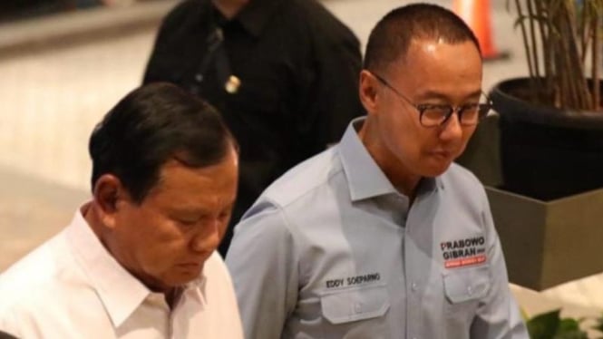 Presiden RI Prabowo Subianto dan Pimpinan MPR Eddy Soeparno.