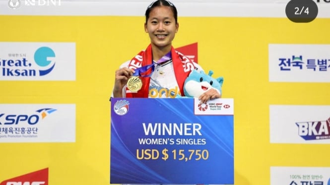 Putri Kusuma Wardani juara Korea Masters 2024