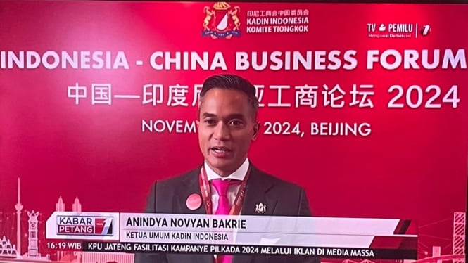 Ketua Umum Kamar Dagang dan Industri (Kadin) Indonesia, Anindya Bakrie Dalam Acara Indonesia – China Business Forum di Beijing (Doc: Istimewa)