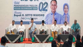 Ratusan Alumni Sarang Gelar Doa Bersama, Siap Pilih Wahono-Nurul di Pilbup Bojonegoro