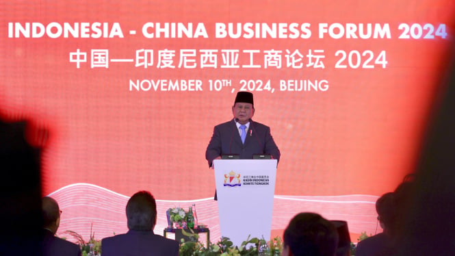 Presiden Prabowo Subianto Hadiri forum bisnis Indonesia-China di Hotel The Peninsula, Beijing, China