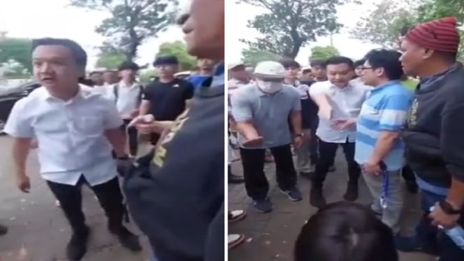 Viral seorang pria di Surabaya menyuruh siswa sekolah sujud sambil menggonggong