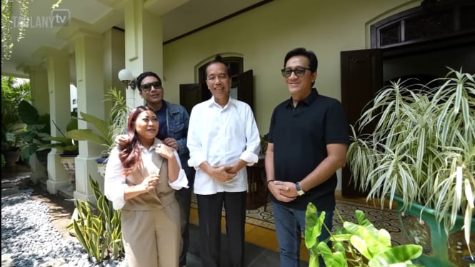 Andre Taulany, Desta, dan Boiyen di Kediaman Jokowi 