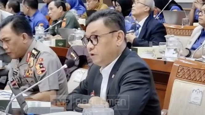 Tangkapan layar - Gubernur Lembaga Ketahanan Nasional (Lemhannas) Ace Hasan Syadzily dalam Rapat Dengar Pendapat (RDP) bersama Komisi I DPR RI di Kompleks Parlemen, Senayan, Jakarta, Rabu, 13 November 2024.