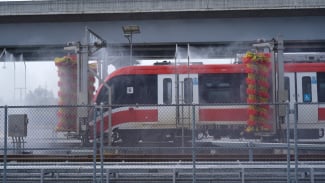 Canggih, Begini Sistem Cuci Kereta Otomatis Ramah Lingkungan LRT Jabodebek