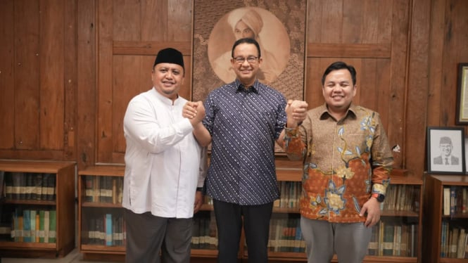 Anies Baswedan Bertemu Atang Trisnanto dan Aditiyawarman..