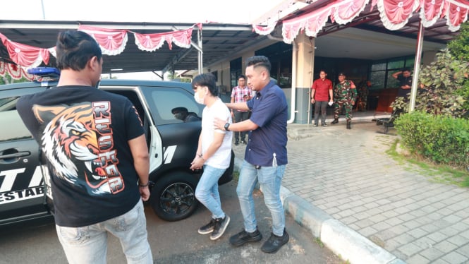 Ivan Sugianto saat ditangkap polisi. (Istimewa)