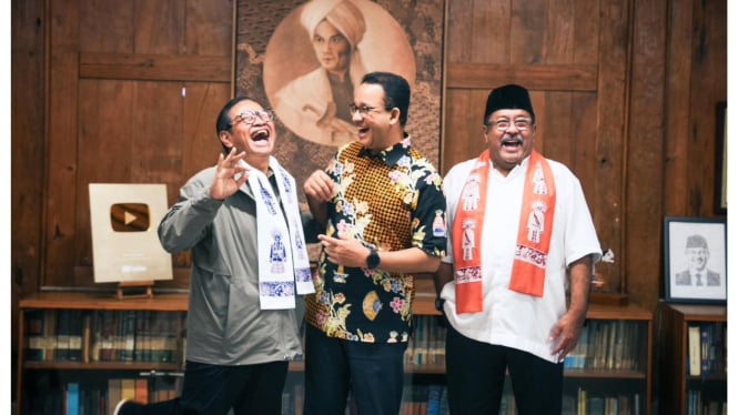 Cagub Cawagub Jakarta Pramono-Rano Karno bertemu Anies Baswedan