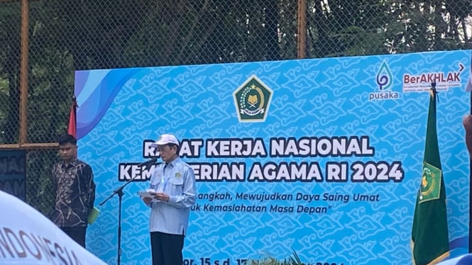 Menteri Agama Nasaruddin Umar Dalam Rapat Kerja Nasional (Rakernas) (Doc: Natania Longdong)