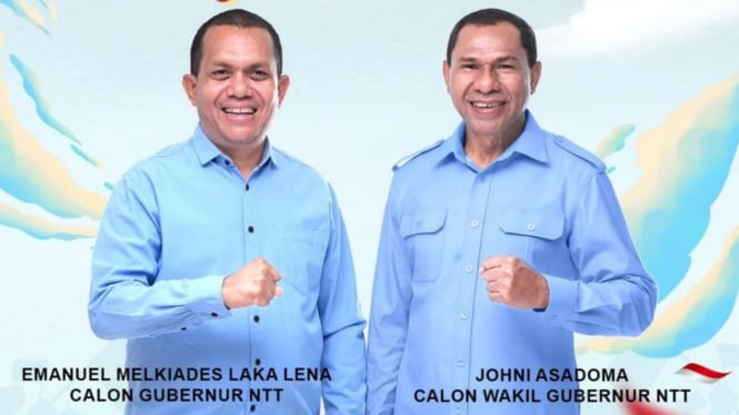 Cagub dan cawagub NTT  Melki Laka Lena dan Johni Asadoma