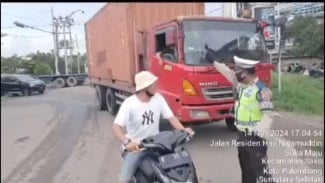 Tegur Truk yang Langgar Jam Operasional, Polantas Malah Dianiaya Pria yang Ngaku Mantan Anggota Brimob