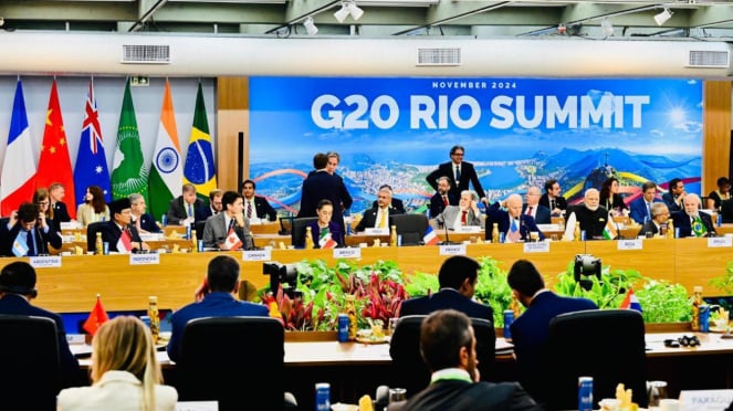 Um momento de amizade entre o presidente e os líderes mundiais na Cúpula do G20 no Brasil