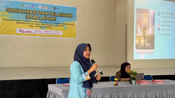 Sosialisasi SP4N LAPOR! di Desa Sangatta Selatan, Kutai Timur