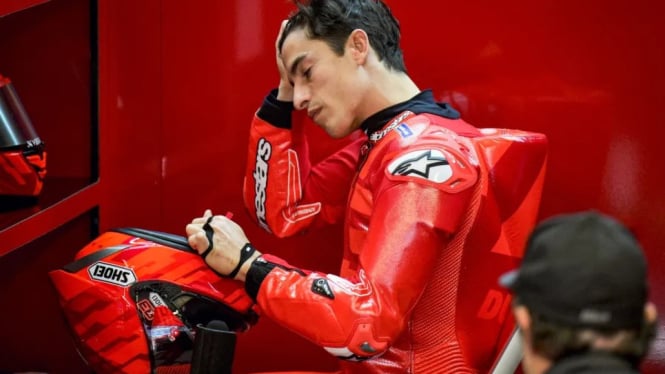 Marc Marquez saat tes pramusim 2025 bersama Ducati