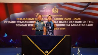 Perkuat Sinergitas, bank bjb Tandatangani PKS Penggunaan Produk dan Jasa Layanan Perbankan dengan TNI Angkatan Laut