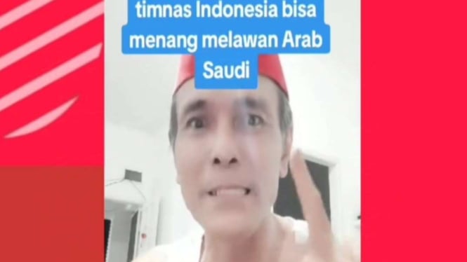 Bapak bapak janji ngesot kalau Timnas Indonesia bekuk Arab Saudi