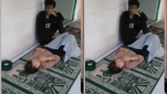 Viral Sepasang Kekasih Kepergok Sedang Asyik Kelonan di Masjid