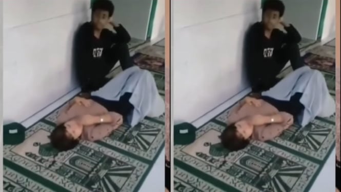 Viral Sepasang Kekasih Kepergok Sedang Asyik Kelonan di Masjid