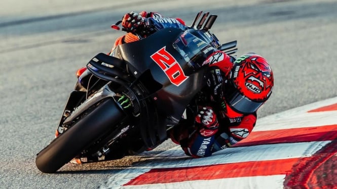 Fabio Quartararo tercepat ke-2 di uji coba Catalunya