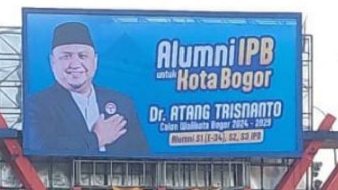 Akhir Masa Kampanye, Terjadi Perusakan Billboard dan Baliho Calwalkot Bogor Atang Trisnanto