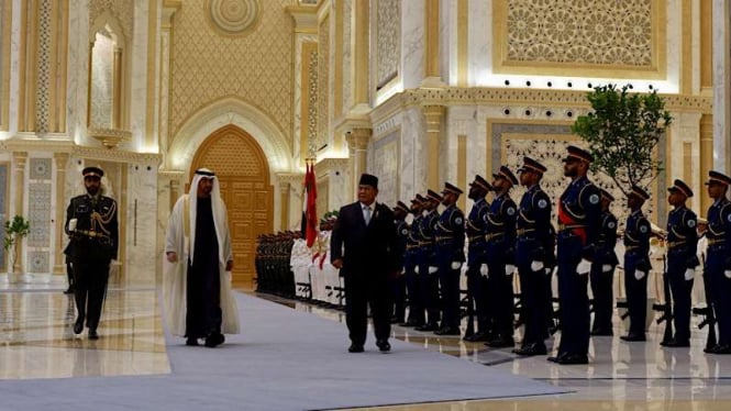 Presiden Prabowo Subianto dan Presiden UEA Mohammed bin Zayed di Qasr al Watn