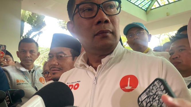 Cagub Jakarta nomor urut 01, Ridwan Kamil di Hotel Borobudur, Jakarta Pusat 