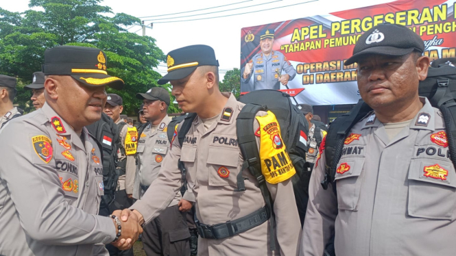 Kapolres Serang Larang Personelnya Bawa Senjata Api Selama Jaga TPS.