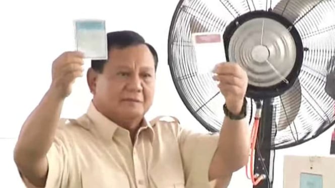 Presiden Prabowo nyoblos Pilkada Serentak 2024.