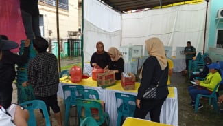 Penampakan TPS Edy Rahmayadi Becek Imbas Kota Medan Diguyur Hujan