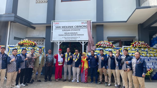 Yamaha Resmikan SMK Kelas Khusus SMK Mekanik Cibinong