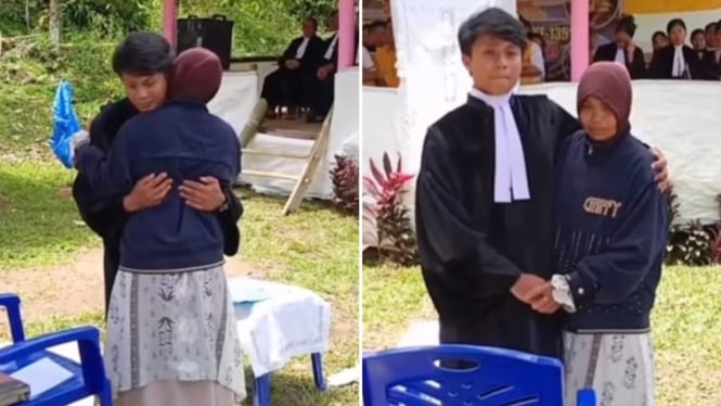 Viral kisah pendeta yang didampingi oleh ibu berbeda keyakinan.