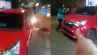 Pantas Dijuluki Ras Terkuat di Muka Bumi, Emak-emak Parkir Mobil di Tengah Jalan Sebabkan Macet