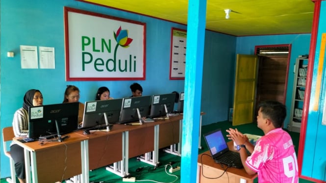 Program pendidikan di Desa Berdaya Tanjung Palas Hilir, diinisialsi PLN UIP KLT