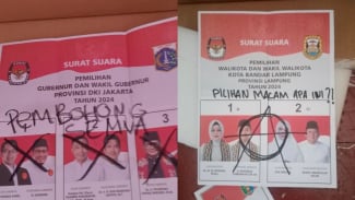 Kumpulan Foto Surat Suara yang Dicoret dengan Olok-olokan, Bukan Malah Dicoblos