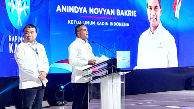 [dok. Ketua Umum Kadin Indonesia, Anindya Bakrie, di acara Rapimnas Kadin Indonesia 2024 di kawasan Senayan, Jakarta Pusat, Minggu, 1 Desember 2024]