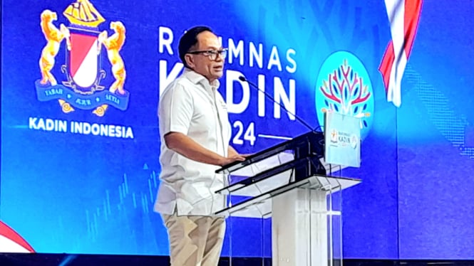 Wakil Menteri BUMN, Kartika Wirjoatmodjo, di acara Rapimnas Kadin Indonesia 2024, di kawasan Senayan, Jakarta Pusat, Minggu, 1 Desember 2024