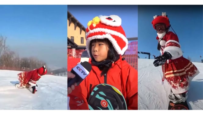 Guo Ziyi, Gadis 6 Tahun yang Menaklukkan Salju dan Juara Snowboard