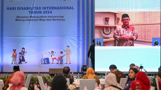 Menteri Pendidikan Dasar dan Menengah (Mendikdasmen), Abdul Mu'ti Dalam Acara Hari Disabilitas Internasional 2024