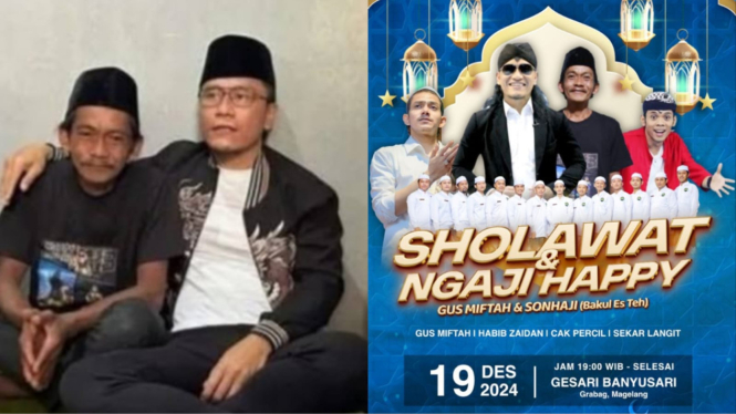 Beredar Poster Gus Miftah dan Pedagang Es Teh Sunhaji Ngaji Bareng