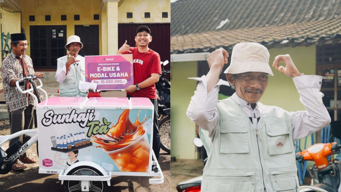 Penjual Es Teh yang Diolok-olok Gus Miftah Dapat Gerobak Listrik dan Rp 10 juta