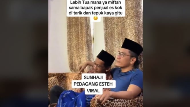 Gestur kasar Gus Miftah saat berbincang dengan pak Sunhaji pedagang es teh