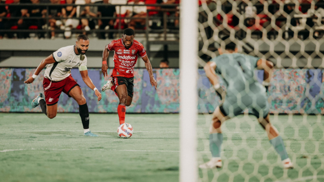 Pertandingan Liga 1 Indonesia Balii United vs PSM di Stadion Kapten I Wayan Dipta Bali