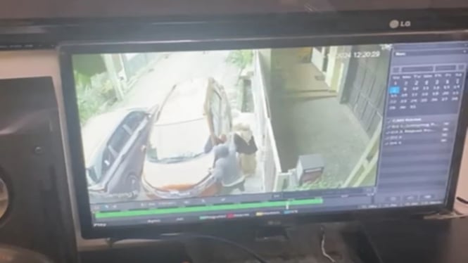 CCTV seorang wanita menjadi korban dugaan penculikan di Bandung