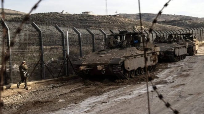 VIVA Military: Un tanque militar israelí Merkava Mark IV en los Altos del Golán