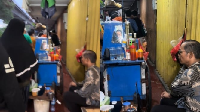 Antrean Bubur Ayam Halangi Kakek Penjual Bakso