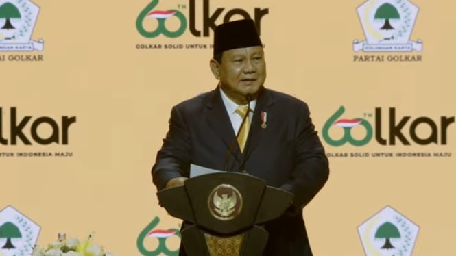 Ketika Prabowo Merasa Nyaman dengan Keberadaan Puan di Perayaan HUT ke-60 Golkar