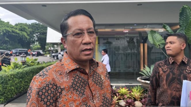 Menteri Hukum Supratman Andi Agtas di Kompleks Istana Kepresidenan