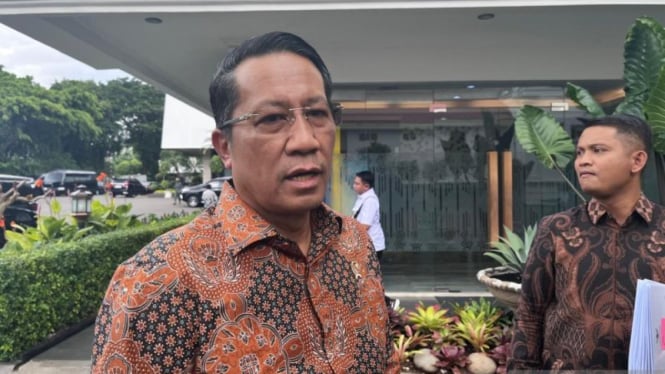 Menteri Hukum Supratman Andi Agtas di Kompleks Istana Kepresidenan