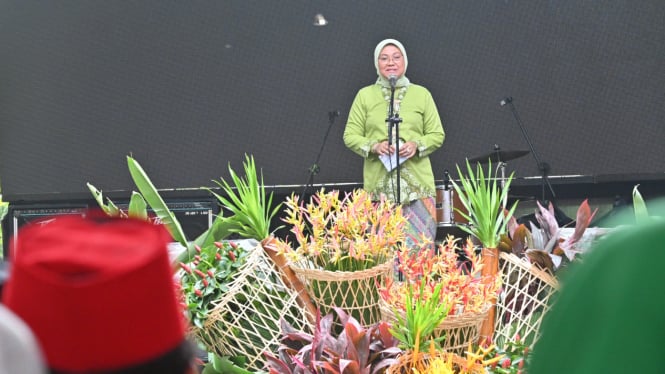 Anggota DPR RI Fraksi Partai Kebangkitan Bangsa (FPKB) Ida Fauziyah menghadiri Festival Bongsang ke-4 di Pasar Minggu, Jakarta Selatan, Sabtu, 14 November 2024.