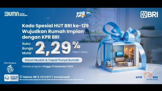 HUT ke-129 BRI menghadirkan Program Spesial KPR